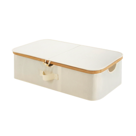 Storage Bin with Bamboo Rim Lid