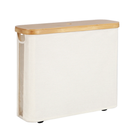 Toilet Paper organizer with Bamboo Rim Lid