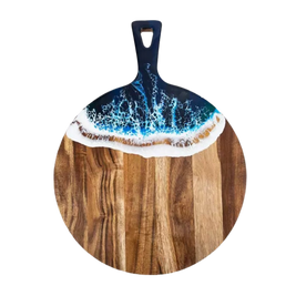 Round Resin Serving Board with Handle